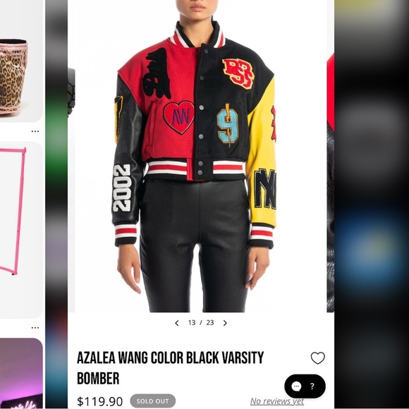 Stylish Varsity Jacket in Red, Black, and Yellow - Picture 10 of 10